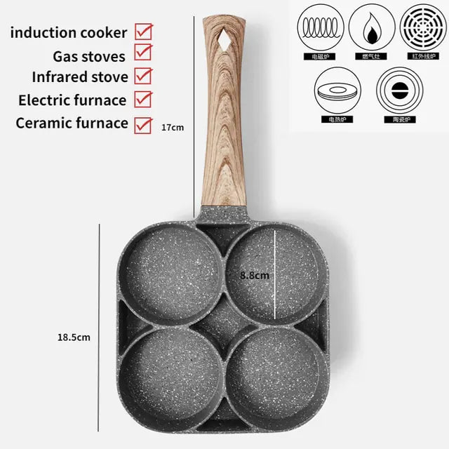 4-Hole Non-Stick Omelet Pan